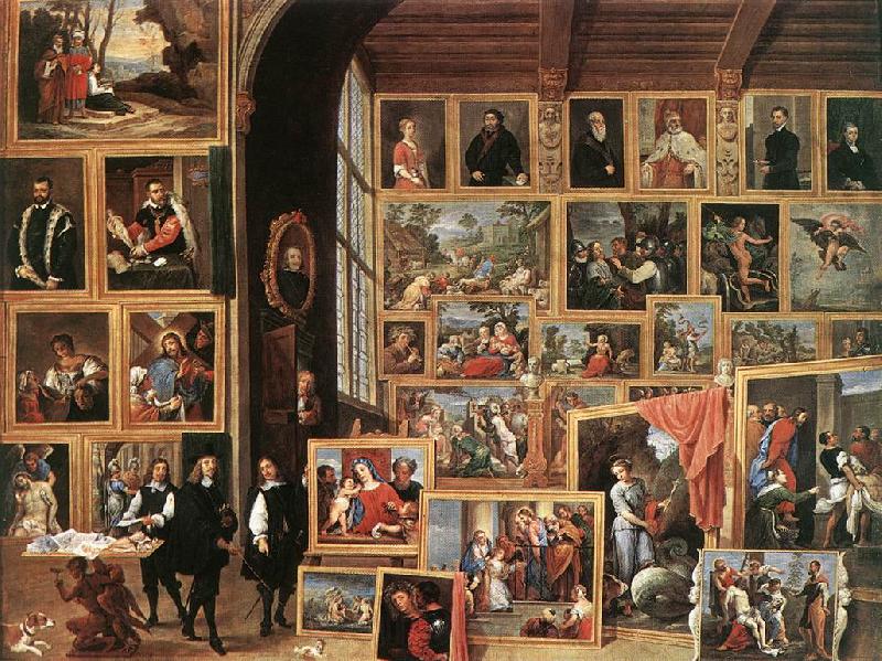 TENIERS, David the Younger The Gallery of Archduke Leopold in Brussels Spain oil painting art